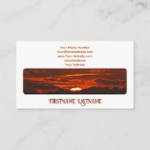 トラベミニマルルエージェント空ビーチサンセットQR-Code 名刺 (裏面)