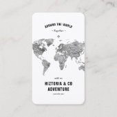 トラベミニマルルプランナーシルバーワールドマップ 名刺 (正面)