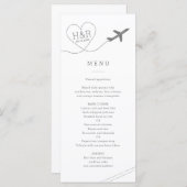 トラベミニマルルモダンテーマ先結婚式 メニュー (正面/裏面)