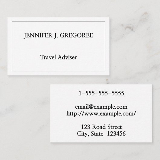 トラベモダンルエレガントアドバイザーの名刺 名刺 (正面/裏面)