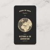 トラベモダンルエージェンシーブラック金ゴールドグローブトラベラー 名刺 (正面)