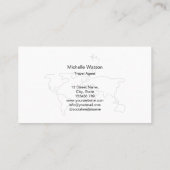 トラベモダンルエージェント世界地図の飛行機の休暇 名刺 (裏面)