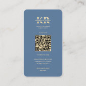 トラベモダンルプランナーブルー金ゴールドワールドマップ 名刺 (裏面)