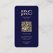 トラベモダンル機関金ゴールドグローブミッドナイトブルー 名刺 (裏面)