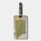 トラベモノグラムのルマップのアドレパーソナライズされたス ラゲッジタグ (裏面縦)