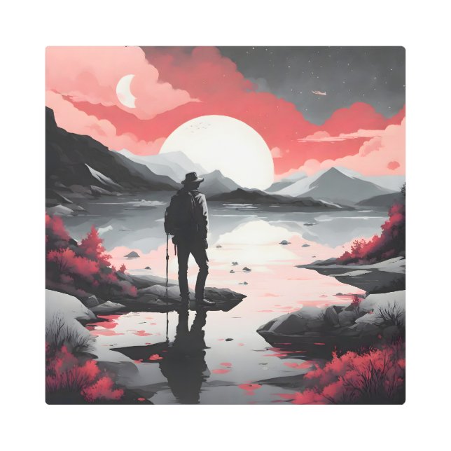 トラベラーアットデュスク メタルプリント (正面)