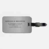 トラベラーエレガント金ゴールドメタル&レザーモノグラム ラゲッジタグ (裏面横)