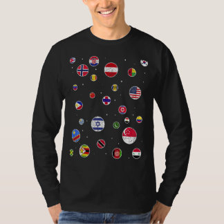トラベラーカントリー旅行カントリーフラッグズワールドfl tシャツ