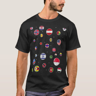 トラベラーカントリー旅行カントリーフラッグズワールドfl tシャツ