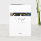 トラベラーコート彼のマーレワイルドホースのグリーティングカード サンキューカード (裏面)