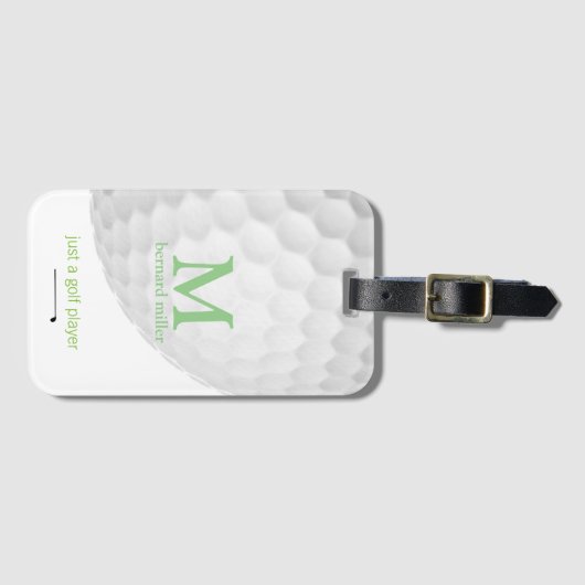 トラベラーゴルファーパーソナライズされた ラゲッジタグ (正面横)