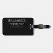 トラベラースクリプトモノグラム名 |フローラテーマ ラゲッジタグ (裏面横)