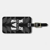 トラベラースクリプトモノグラム名 |フローラテーマ ラゲッジタグ (正面横)