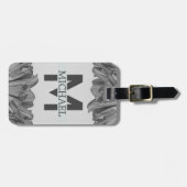 トラベラースクリプト名スタイリッシュPersonalize Monogram ラゲッジタグ (正面横)