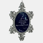 トラベラーズアンドスターズスノーフレークフレームオーナメント スノーフレークピューターオーナメント (左)