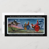 トラベラーズフラットカラフルクリスマスグリーティングカード シーズンカード (正面/裏面)