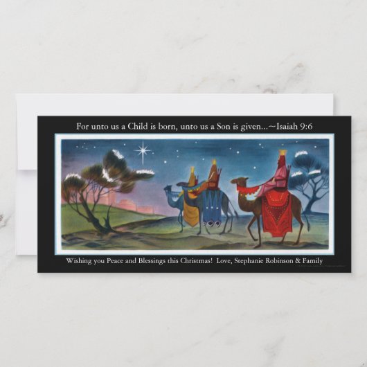 トラベラーズフラットカラフルクリスマスグリーティングカード シーズンカード (正面)