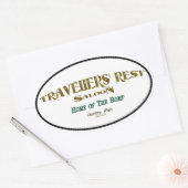 トラベラーズレストサルーン 楕円形シール (封筒)