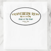 トラベラーズレストサルーン 楕円形シール (バッグ)