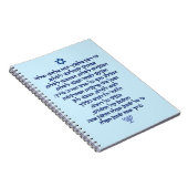 トラベラーズ祈りの言葉オンヘブルスタイリッシュブルー文字 ノートブック (右側)