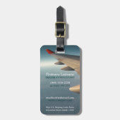 トラベラートラベルコンサルタント飛行機ウィング ラゲッジタグ (正面縦)