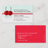 トラベラーバックパッカーフルーツピッカーの名刺 名刺 (正面/裏面)