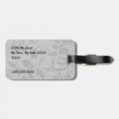 トラベラーブラックダマスクモノグラムのに ラゲッジタグ (裏面横)