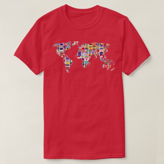 トラベラーマンガ国際的ー旅行世界F Tシャツ (デザイン正面)