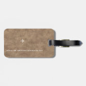 トラベラーモノグラムモダンブラウンレザー ラゲッジタグ (裏面横)