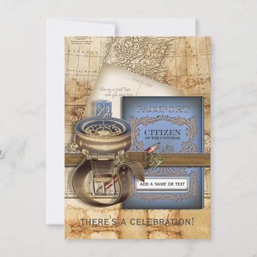 トラベラー ミディアム パーティー 招待状 (正面)