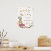 トラベリング ミス トゥ ミセス ブライダル シャワー ウェルカム サイン (キッチン)