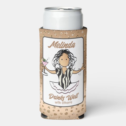 トラベルおもしろいクルーズバケーションフォームドリンク スリム缶クーラー (Seltzer正面)