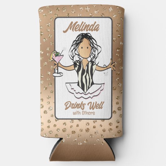 トラベルおもしろいクルーズバケーションフォームドリンク スリム缶クーラー (正面)