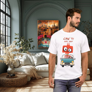 トラベルおもしろいスケルトン 出来ない。得旅行。 トラベル Tシャツ
