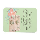 トラベルは致命的マークTwain引用文 マグネット (横)