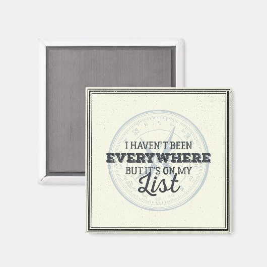 トラベルより多くのコンパススタンプやる気を起こさせる引用文 マグネット (正面/裏面)