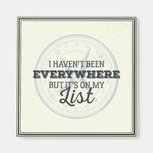 トラベルより多くのコンパススタンプやる気を起こさせる引用文 マグネット (正面)