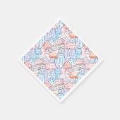 トラベルアイコン スタンダードカクテルナプキン (角)