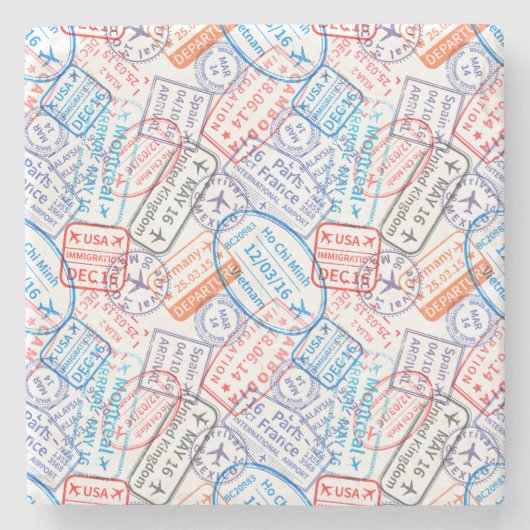 トラベルアイコン ストーンコースター (正面)