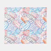 トラベルアイコン フリースブランケット (正面(横))