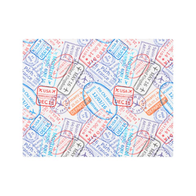 トラベルアイコン メタルプリント (正面)