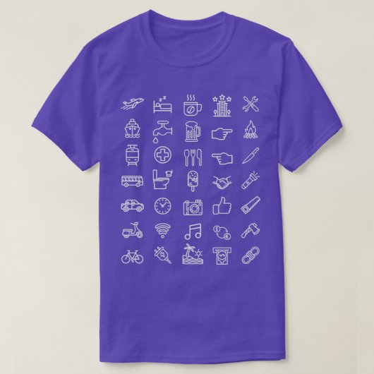 トラベルアイコン Tシャツ (デザイン正面)