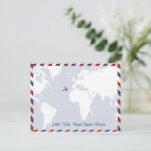 トラベルアイディア.ワールドマップ ポストカード (スタンド正面)