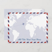 トラベルアイディア.ワールドマップ ポストカード (正面/裏面)