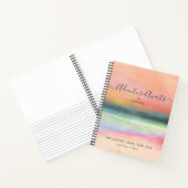 トラベルアドベンチャーカップルのピンクの水の色カスタム ノートブック (内部)