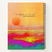 トラベルアドベンチャーカップル日の出オレンジカスタム ノートブック (裏面)