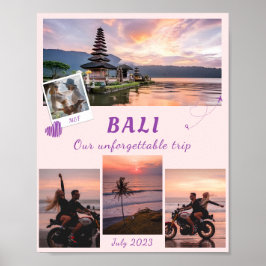 トラベルアドベンチャーフォトファミリーコラージュ ポスター