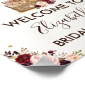 トラベルアドベンチャーブライダルシャワー素朴フローラ ポスター (角)