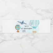 トラベルアドベンチャーブルーボーイズ1st誕生日 ペットボトルラベル (シングルラベル)