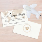 トラベルアドベンチャーベビーシャワーおむつラッフルカード エンクロージャーカード